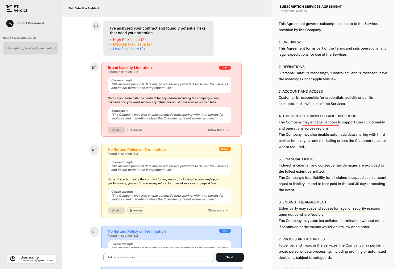 Chat with ET Verdict AI about legal case